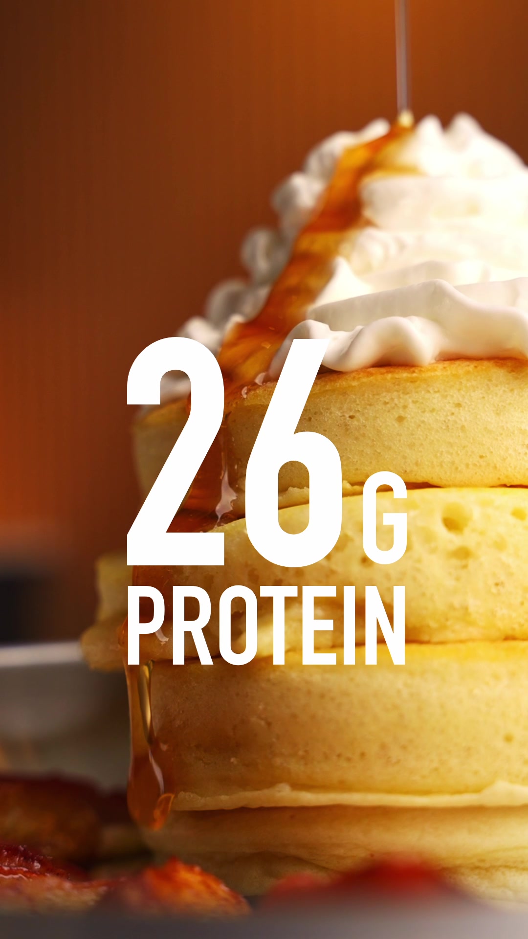 TikTok post by @noahperlofit for GNC. Caption reads: The BEST Protein Pancakes‼️ You just gotta try....