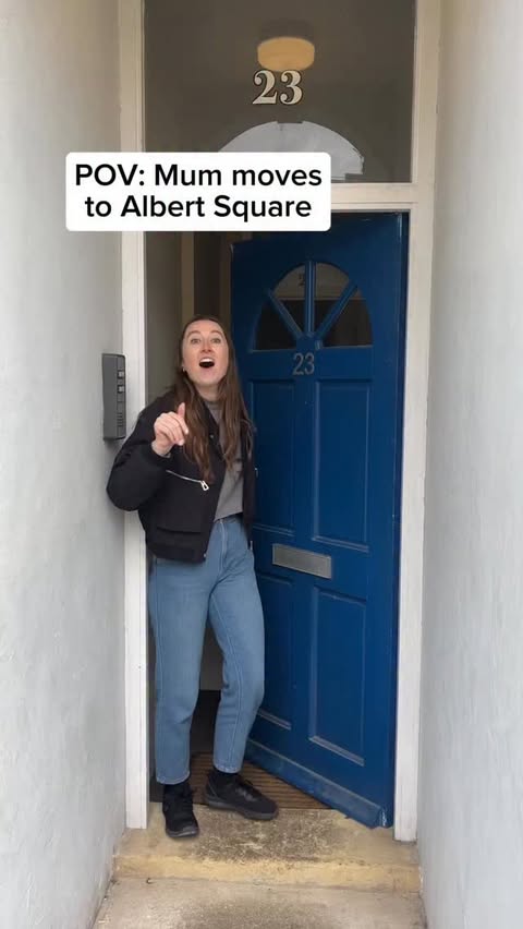 Instagram post by @carolinenwigg for BBC iPlayer. Caption reads: [...] Albert Square… Watch #EastEnders on....