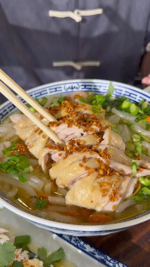Instagram post by @dimsimlim for Knorr US. Caption reads: Hot bowl of chicken noodle soup, a little taste of....