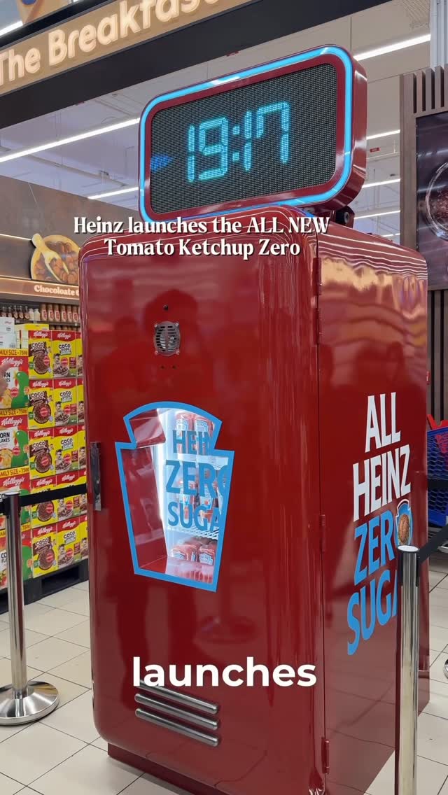 Instagram post by @z.blogs for Heinz. Caption reads: Found the coolest TALKING FRIDGE!?😱

The Heinz....