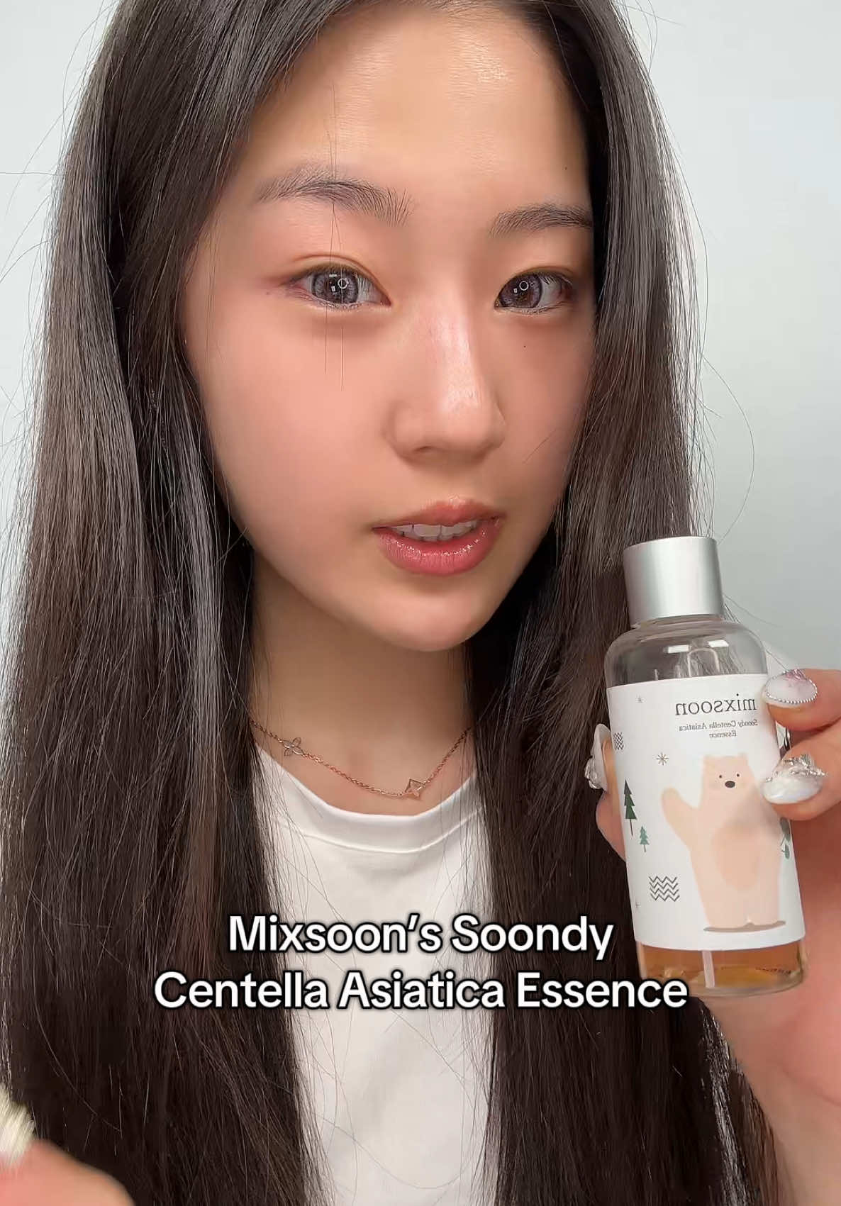 TikTok post by @yonny_yy for mixsoon. Caption reads: [...] centella asiatica for acne! @mixsoon....