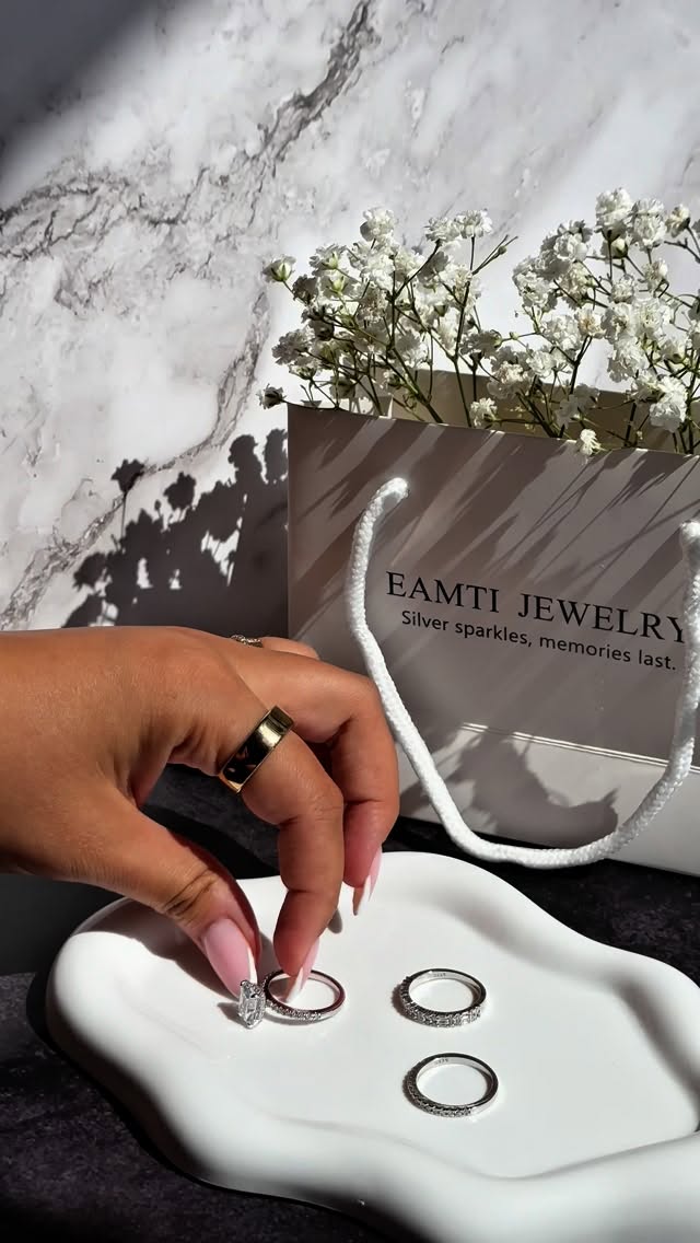 Instagram post by @aruzhantoleubay for EAMTI Jewelry. Caption reads: [...] absolutely obsessed with my new....