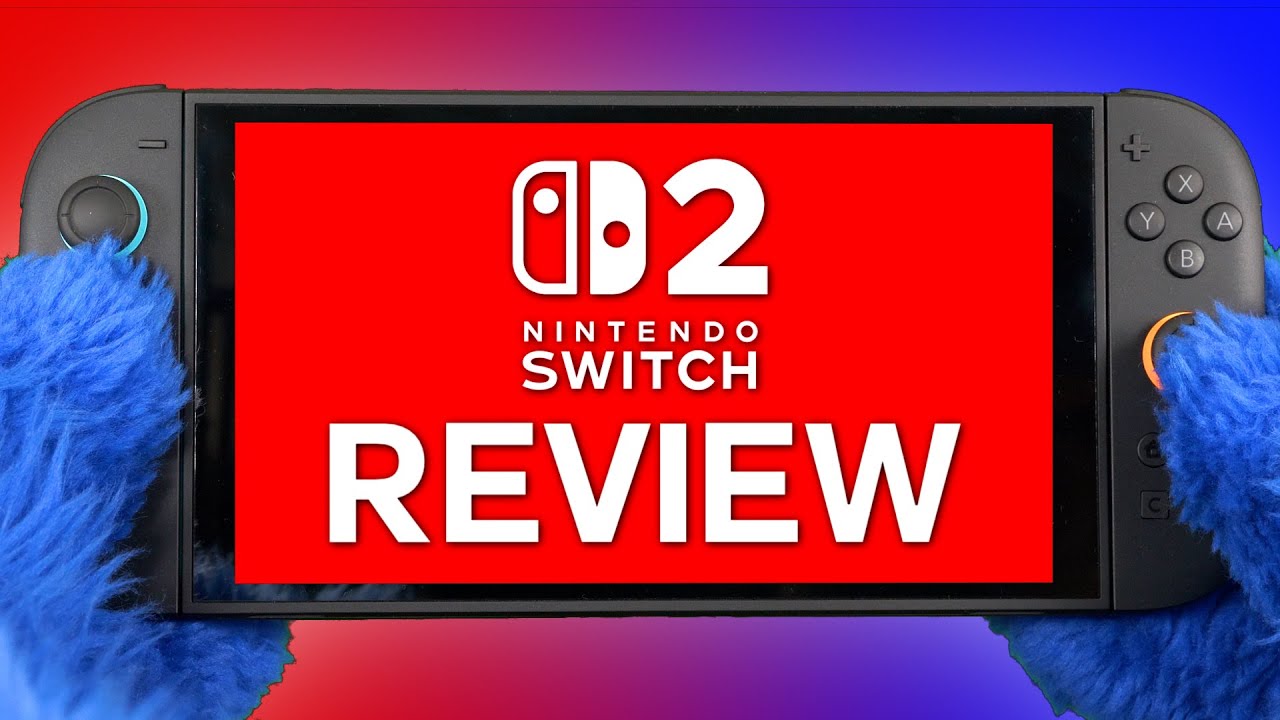 YouTube post by @ArloStuff for Squarespace. Caption reads: My Review of the Nintendo Switch 2.