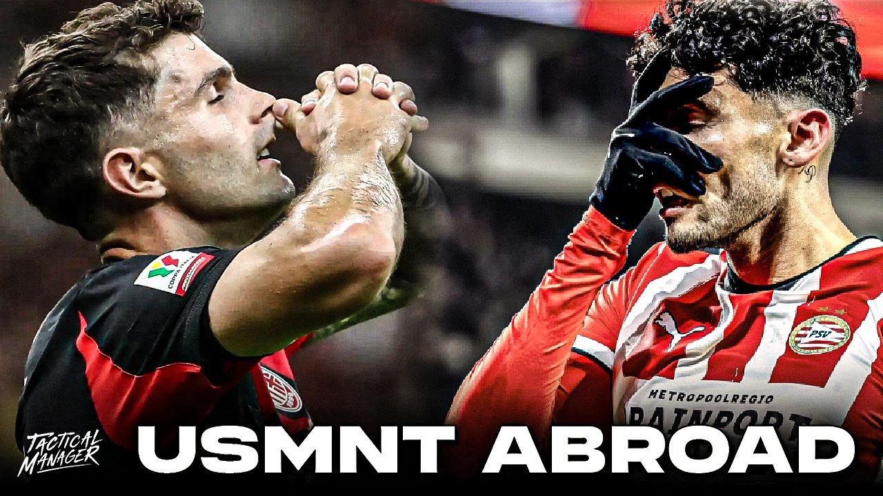 YouTube post by @TacticalManager for ESPN. Caption reads: Pepi SCORES Again | Pulisic ROBBED of a goal |....