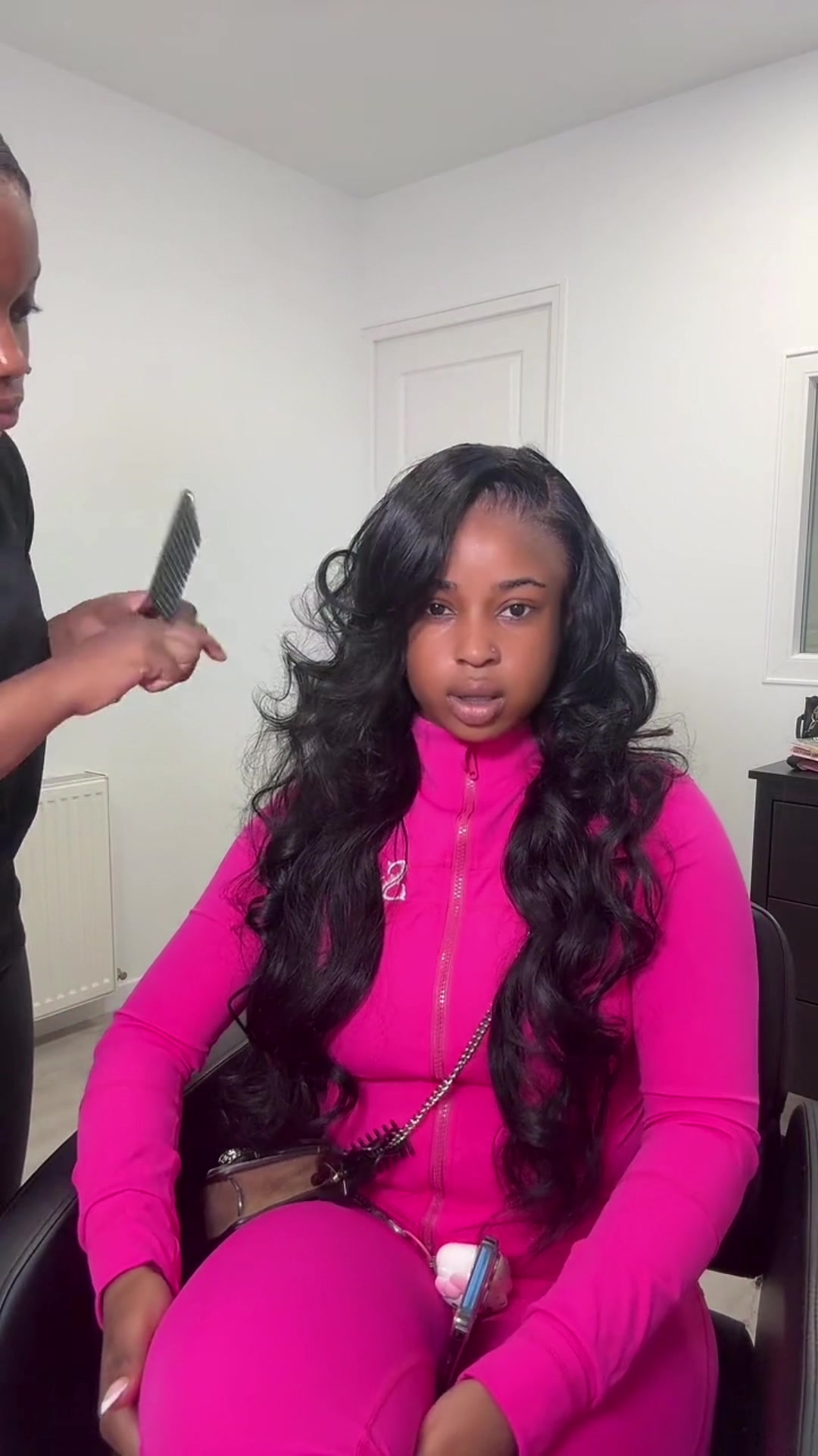 TikTok post by @baad.little for Karlami. Caption reads: @karlami hair install @byela.ss [...].