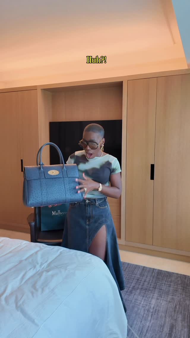 Instagram post by @candicebrathwaite for Mulberry. Caption reads: Ad - you lot know my bag collection goes crazy but....