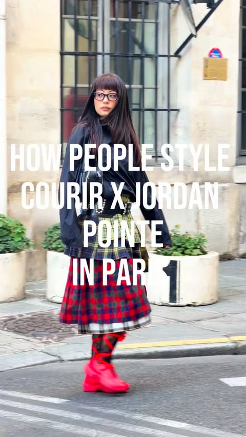 Instagram post by @thestylearchivist for Courir. Caption reads: How people style the new @courir X @jumpman23....