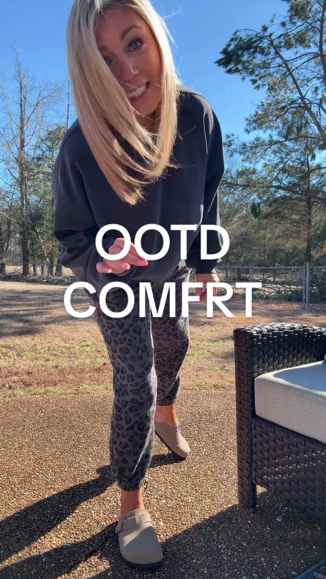 TikTok post by @oaksheather for Comfrt Kids. Caption reads: Day off OOTD@Comfrt @comfrtkids #comfrt....