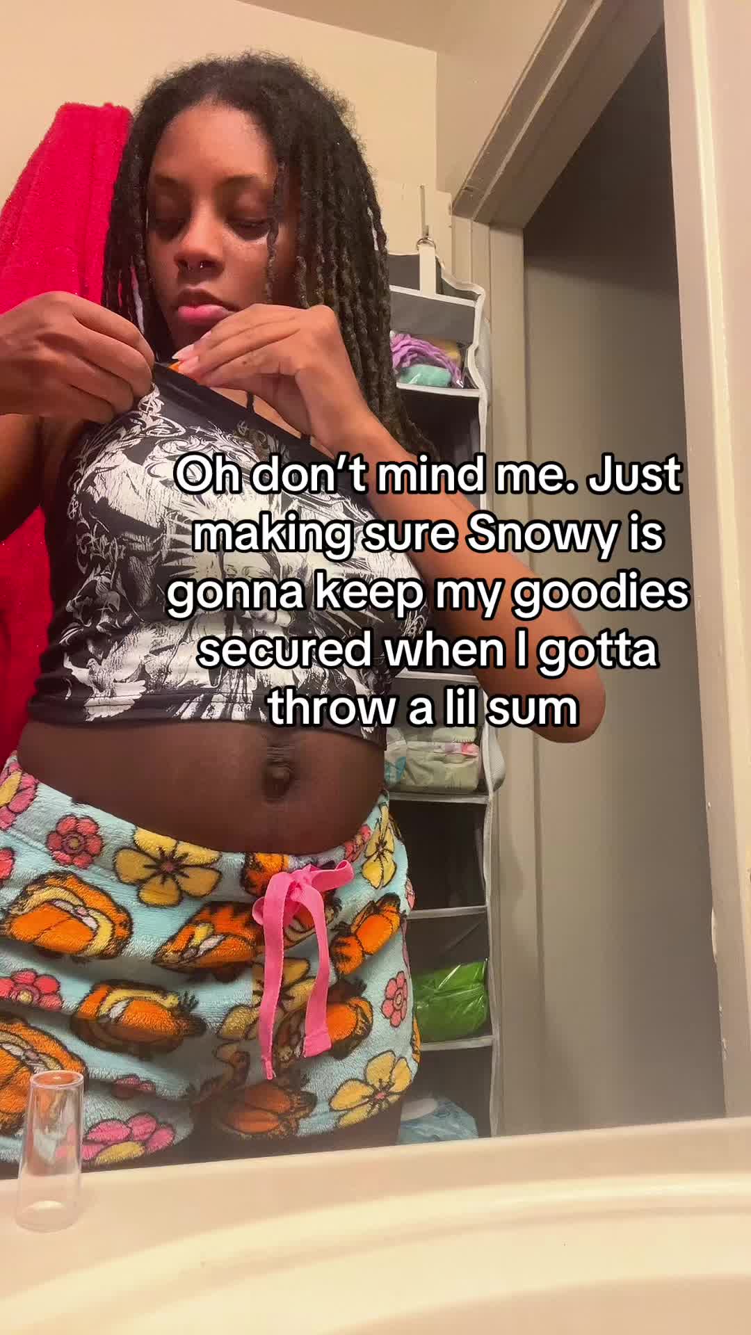 TikTok post by @theofficialmahari for Snowy Care. Caption reads: Thanks @Snowy Care for preparing me for a girls....