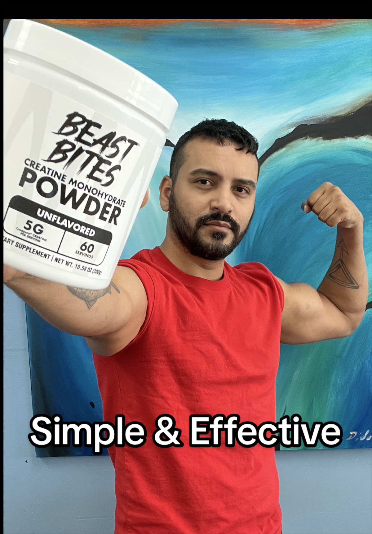 TikTok post by @dido210tx for Beast Bites. Caption reads: [...] Creatine, Without all the Junk! 💪 @Beast....