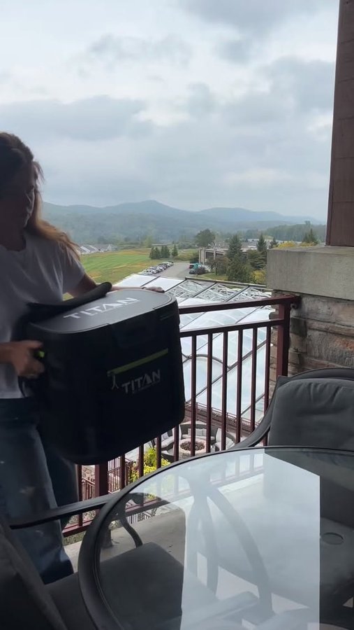 Instagram post by @7kidskitchen for Arctic Zone. Caption reads: Brought The Titan by @arcticzone Welded Cooler on....