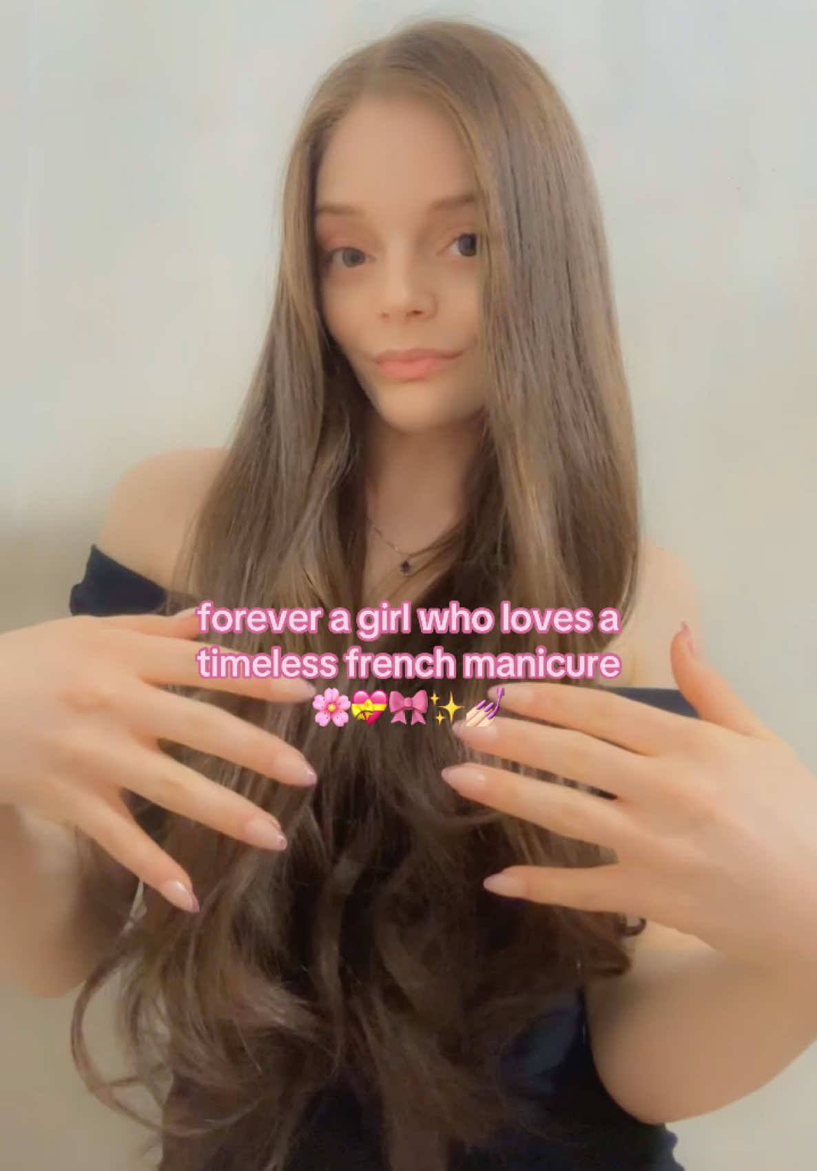 TikTok post by @linzamt for VSALONNAIL. Caption reads: forever obsessed with a classic and chic french....