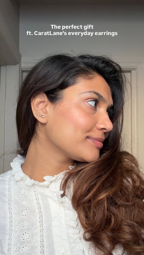 Instagram post by @radhahpatel for CaratLane. Caption reads: [...] diamonds. ✨
Loving these cuffs from....