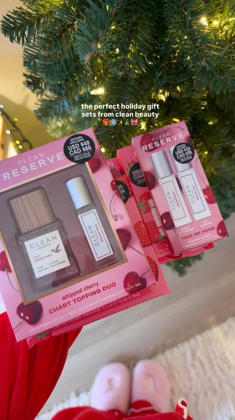 Instagram post by @sincerely.betty for CLEAN BEAUTY COLLECTIVE. Caption reads: Gift sets that just make me smile #cleanpartner....