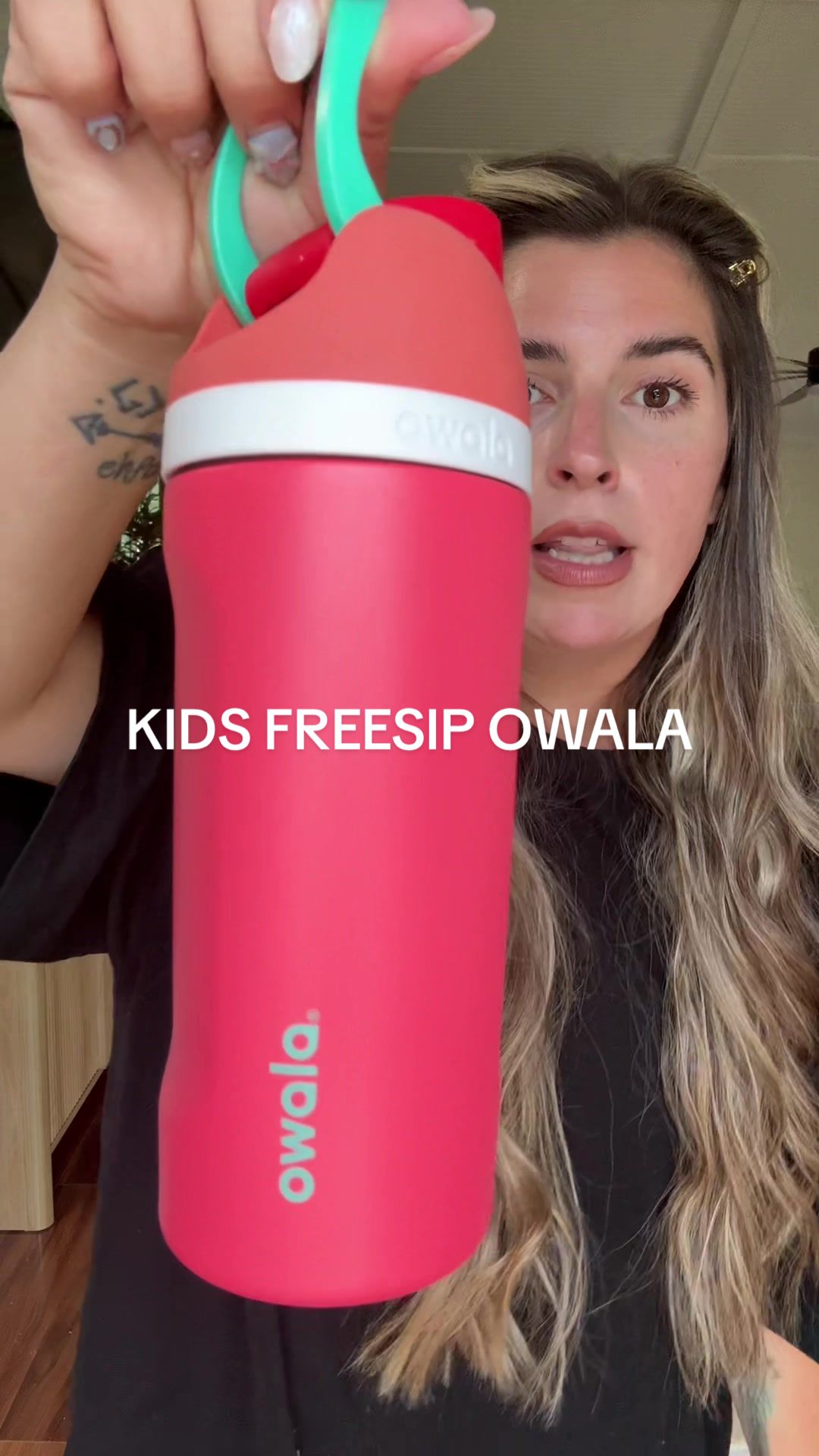 TikTok post by @chantlycaree for Owala. Caption reads: The kids @Owala Freesip is just superior. [...].