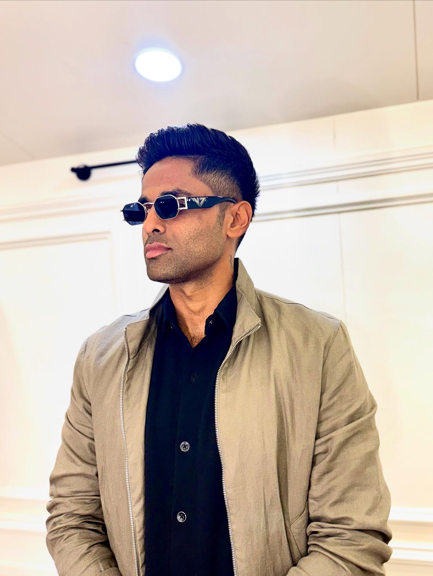 Instagram post by @surya_14kumar for Lenskart. Caption reads: Looking sharp with @lenskart 😎.