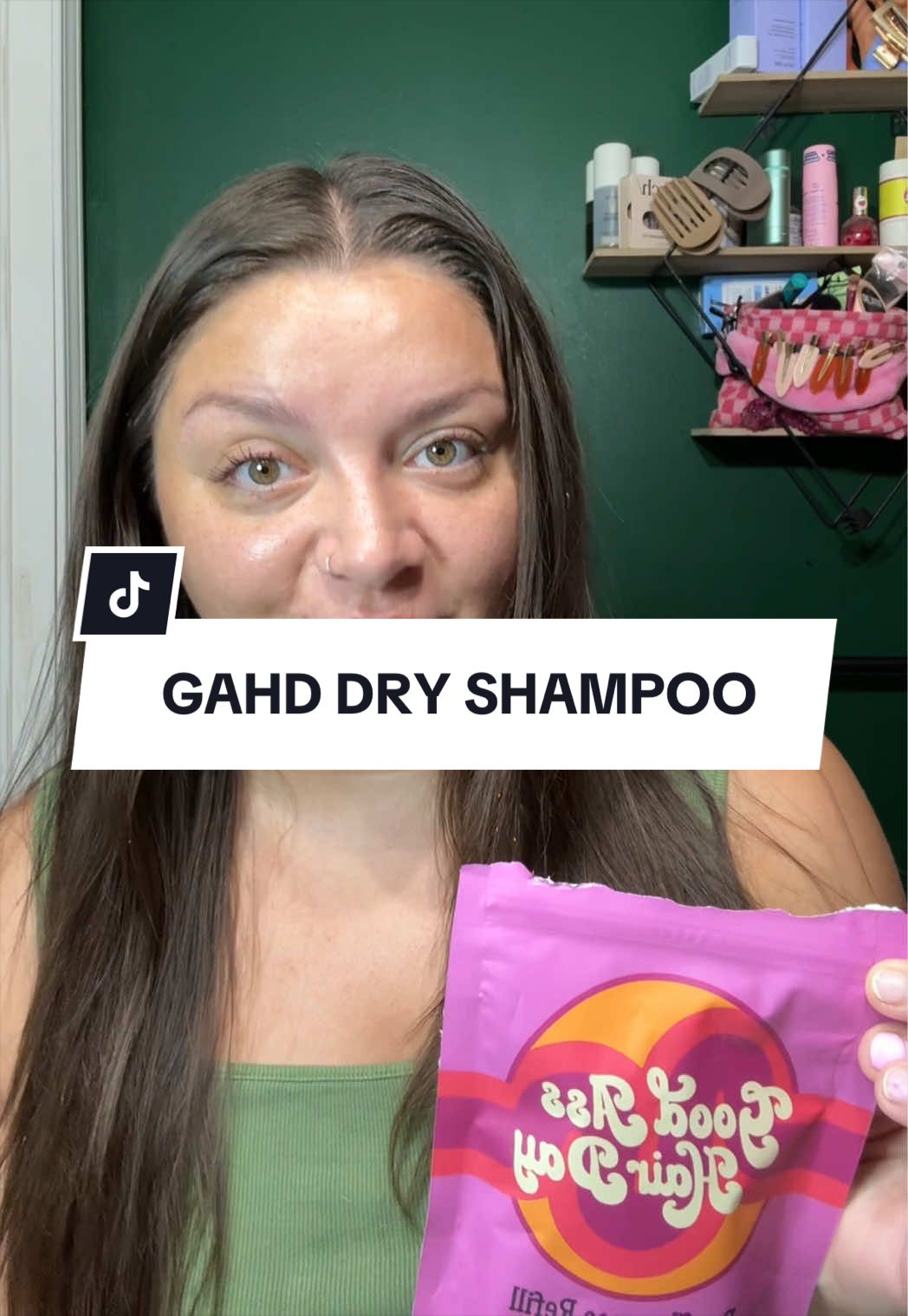 TikTok post by @bayroru for Good Ass Hair Day. Caption reads: [...] who get oily roots by lunch time!! @Good Ass....