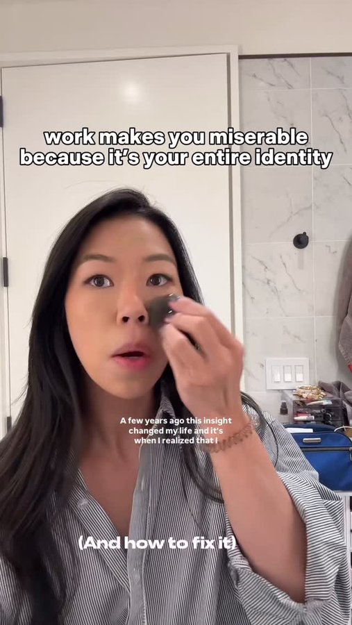 Instagram post by @stephthefounder for DIBS Beauty. Caption reads: How changing your relationship with work will make....