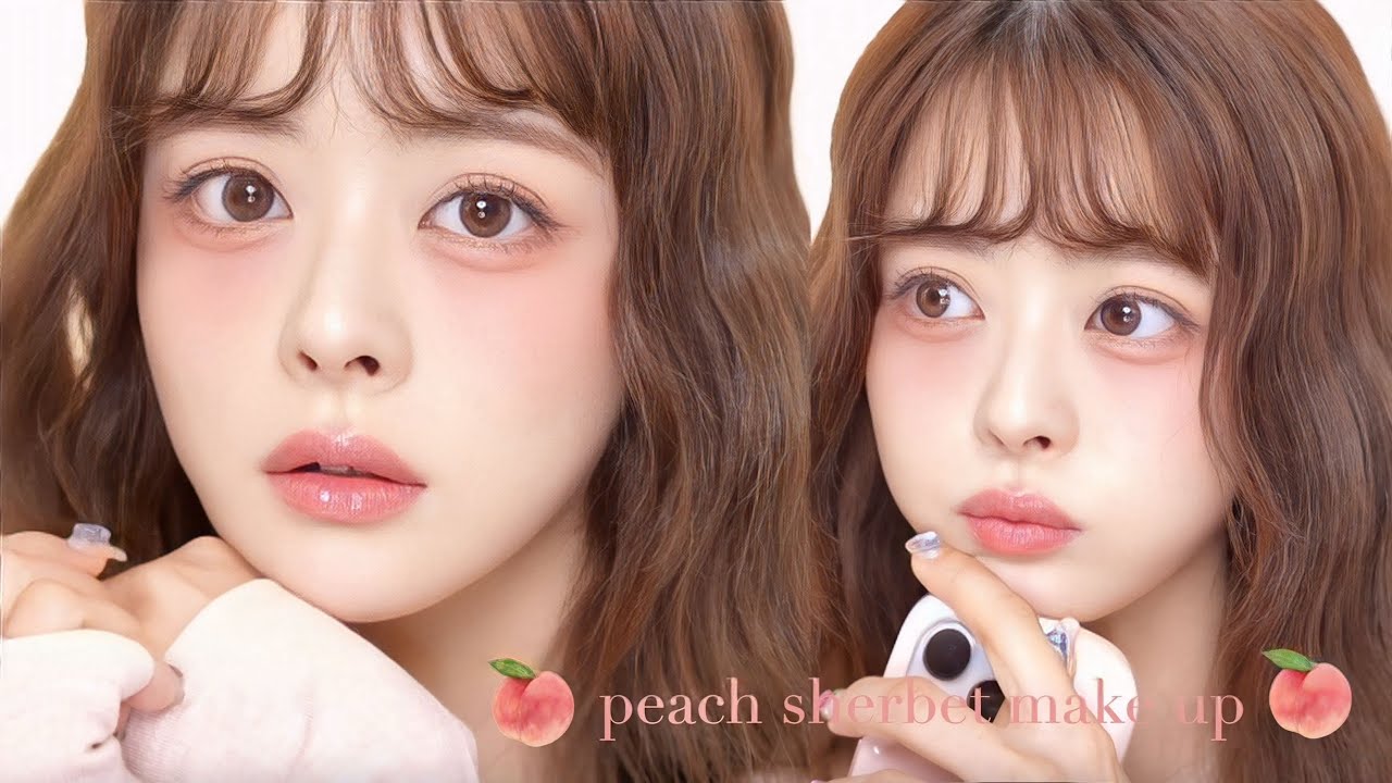 YouTube post by @momochi661 for Qoo10. Caption reads: [Blast of translucency] Super-explosive peach....