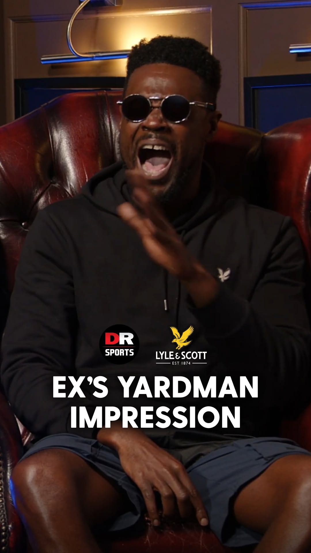 Instagram post by @expressionsoozing for Lyle & Scott. Caption reads: Ex's impression of Yardman is absolutely....