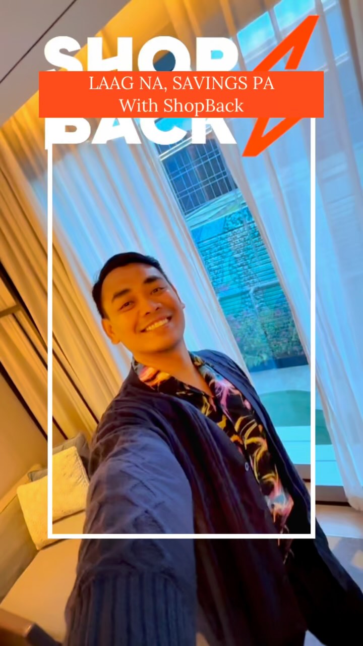 Instagram post by @themarkmonta for ShopBack. Caption reads: [...] Klook, or Trip.com inside the ShopBack app....