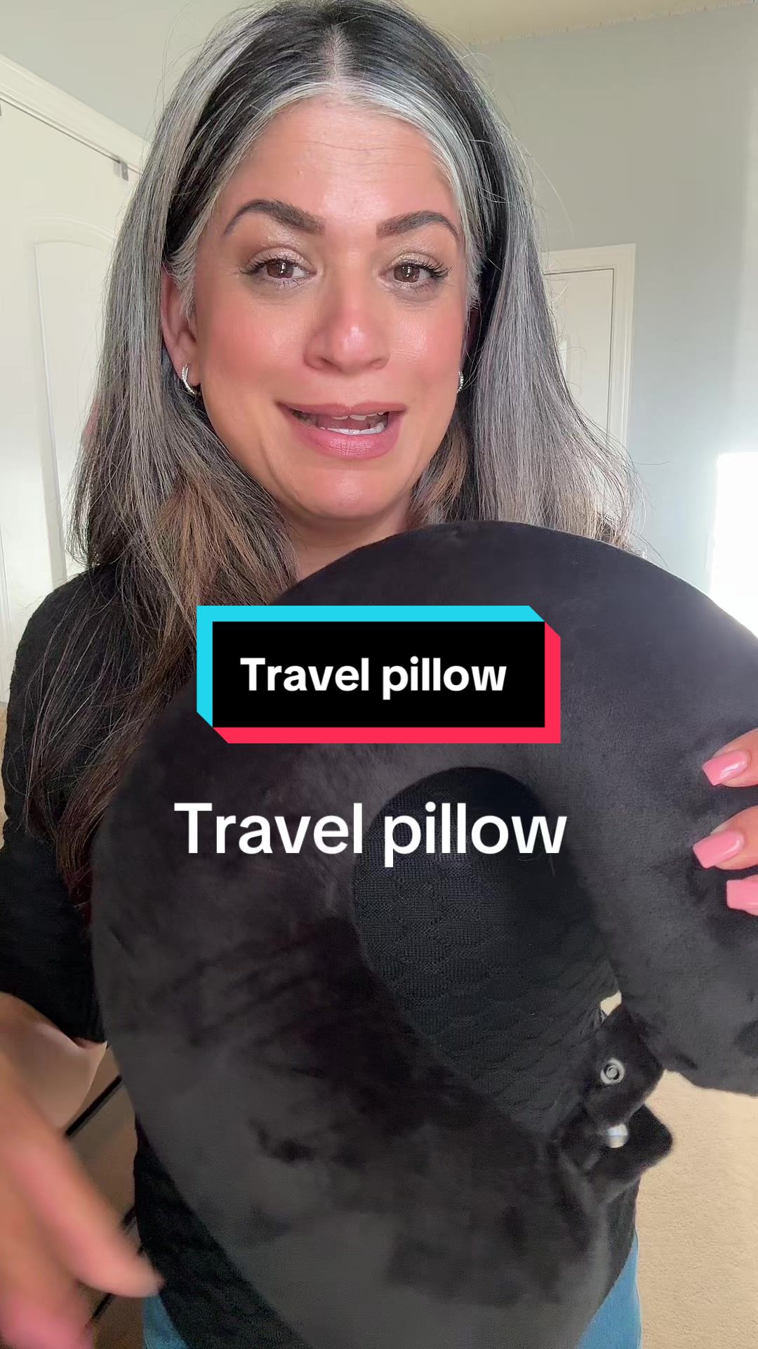 TikTok post by @selfiequeen1977 for Trtl Travel. Caption reads: [...] #traveltiktok #pillow @TrtlTravel_US .