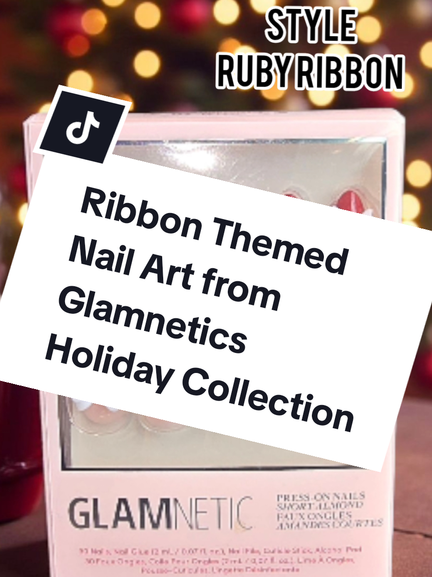 TikTok post by @parkslopegoth for Glamnetic. Caption reads: @Glamnetic #prgift  Style: Ruby Ribbon [...].