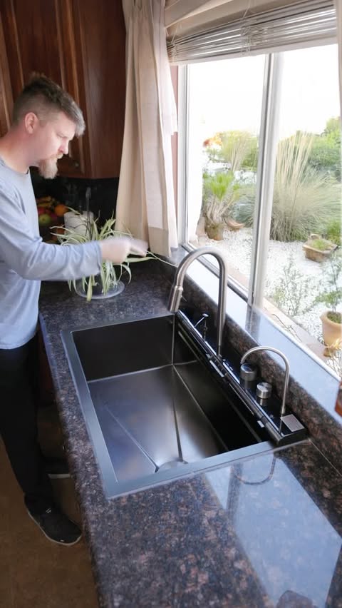 Instagram post by @rorzfilms for Lefton. Caption reads: New kitchen sink! @leftonsanitary biggest sale of....