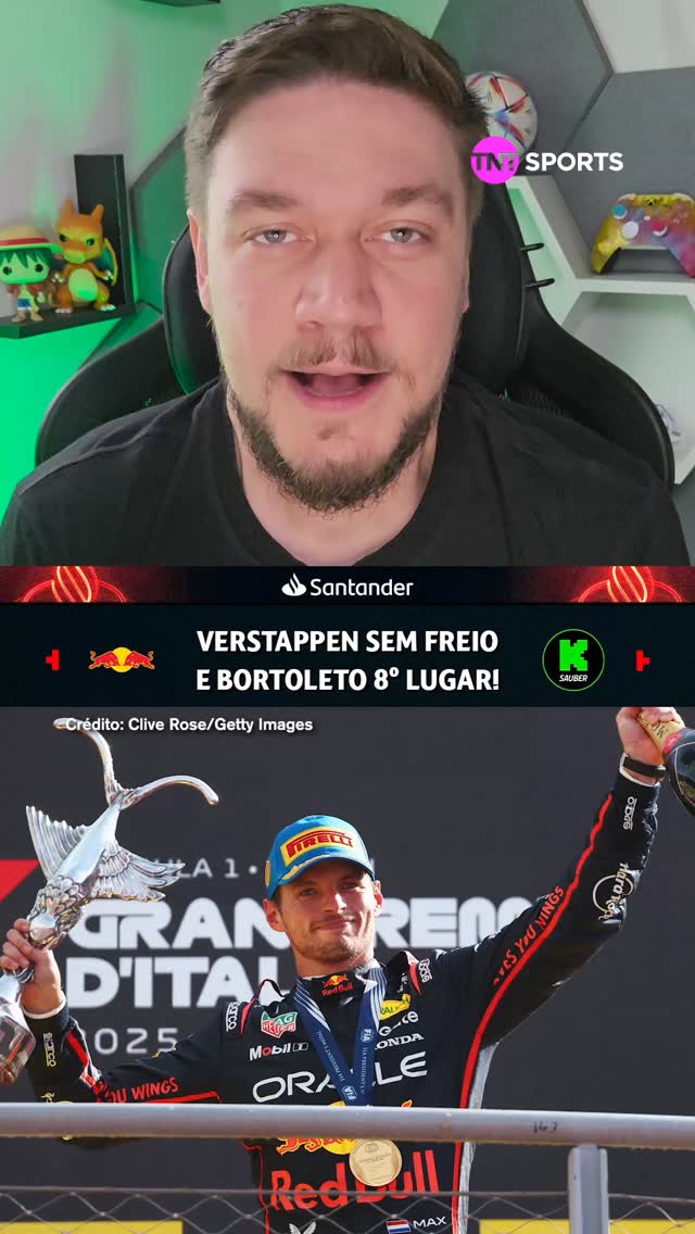 Instagram post by @octaviobuzz for Santander. Caption reads: O Verstappen é o novo "Rei" da Itália? A Sauber....