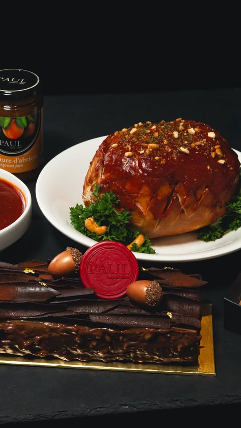 Instagram post by @liveloveatwithjie for The Straits Times. Caption reads: Unwrap the art of indulgence. ✨ PAUL’s Noël....