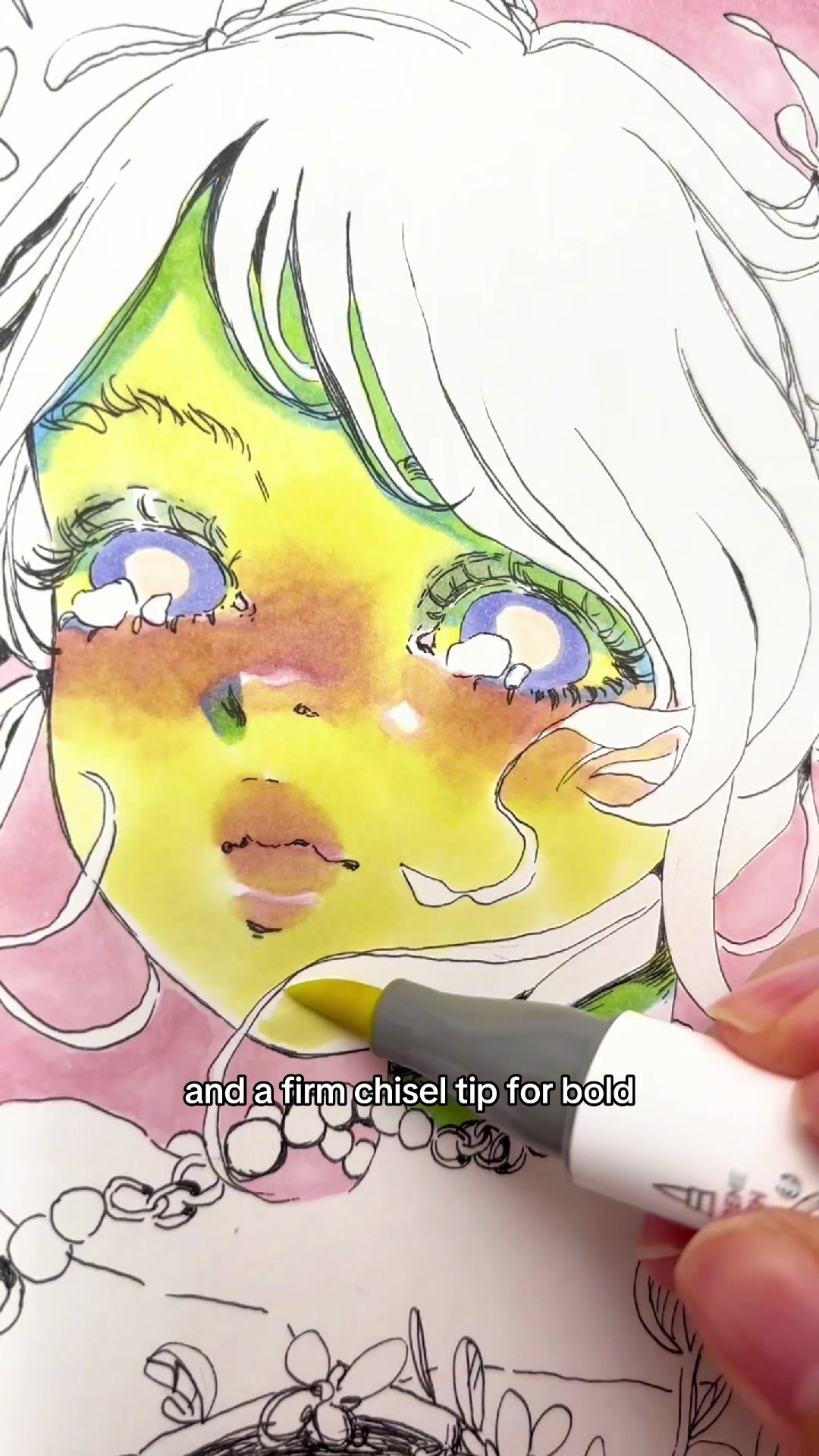 TikTok post by @artists.pages for Ohuhu. Caption reads: GIVEWAY — OHUHU HONOLULU PLUS MARKERS 💫🎨 Meet....