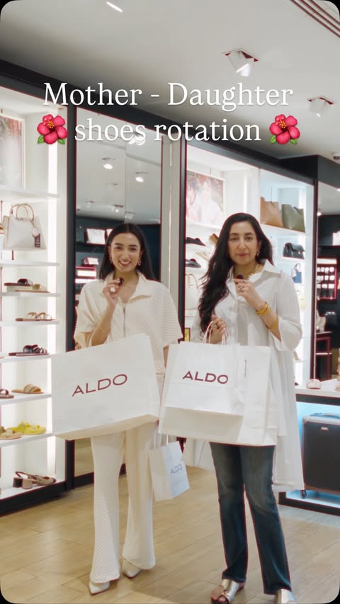 Instagram post by @aamnaaqeel for ALDO Shoes. Caption reads: the only 5 pairs of shoes neeeeeeeeed: this....