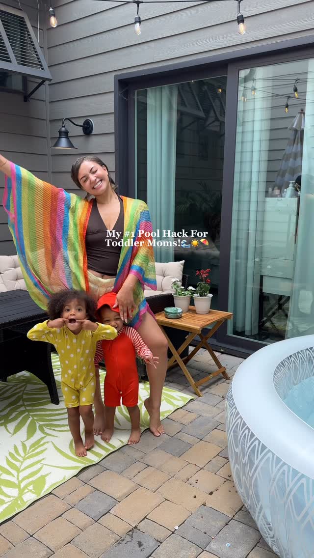 Instagram post by @themayagraves for Coterie. Caption reads: Summer with toddlers means we’re swimming any....