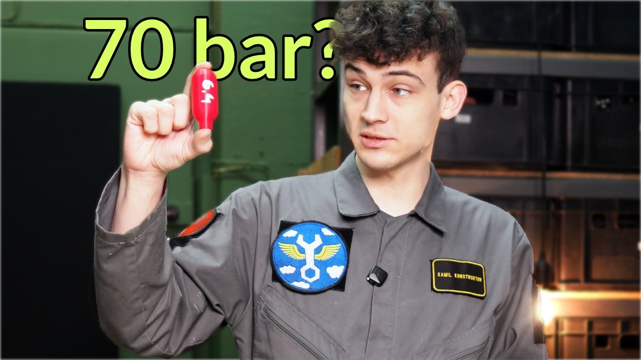 YouTube post by @kamilkonstruktor for Trade Republic. Caption reads: How much pressure can 3D printing withstand?.