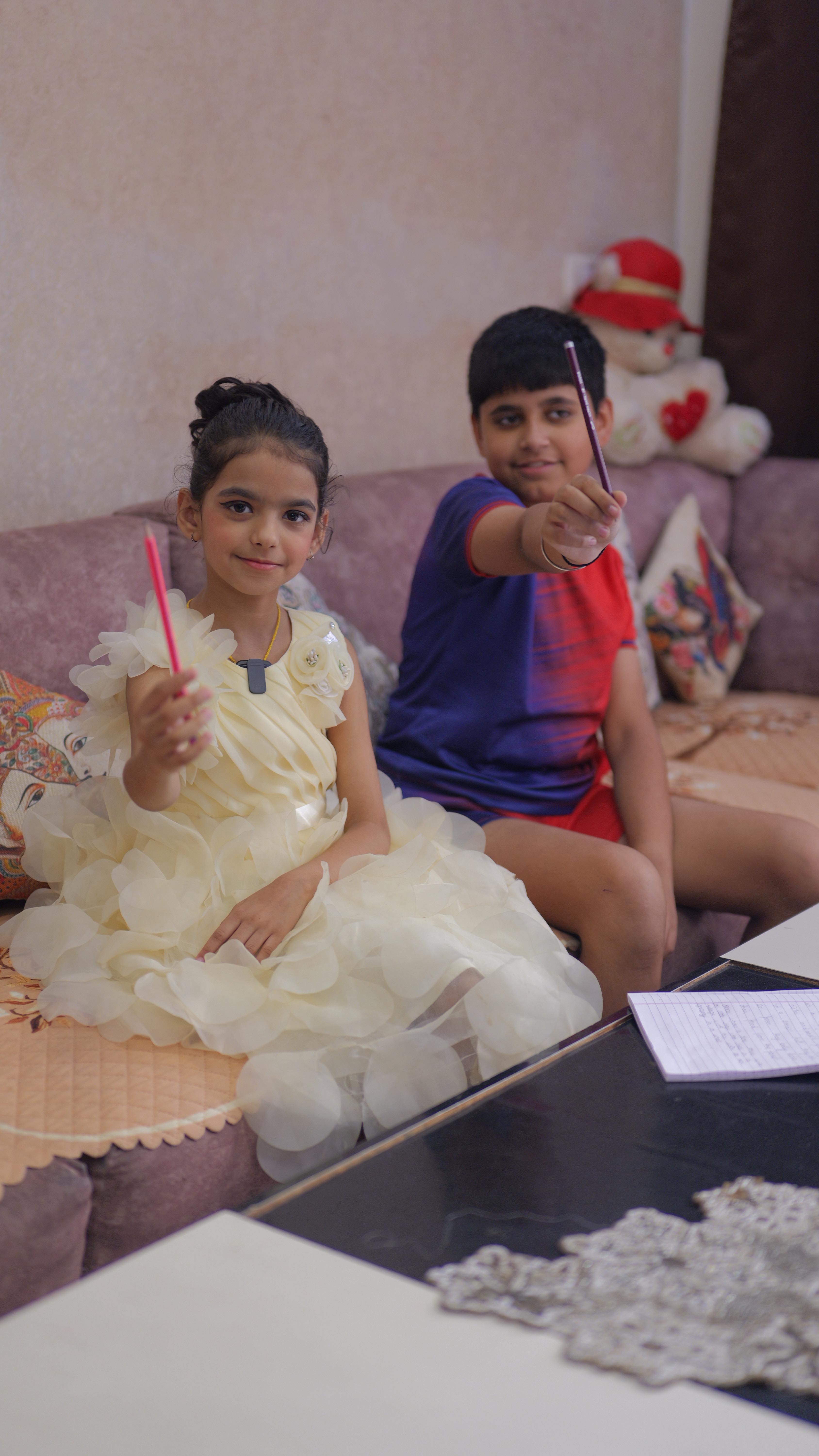 Instagram post by @tales_of_mummas for Youva stationery. Caption reads: From doodles to challenges, from giggles to wins…....