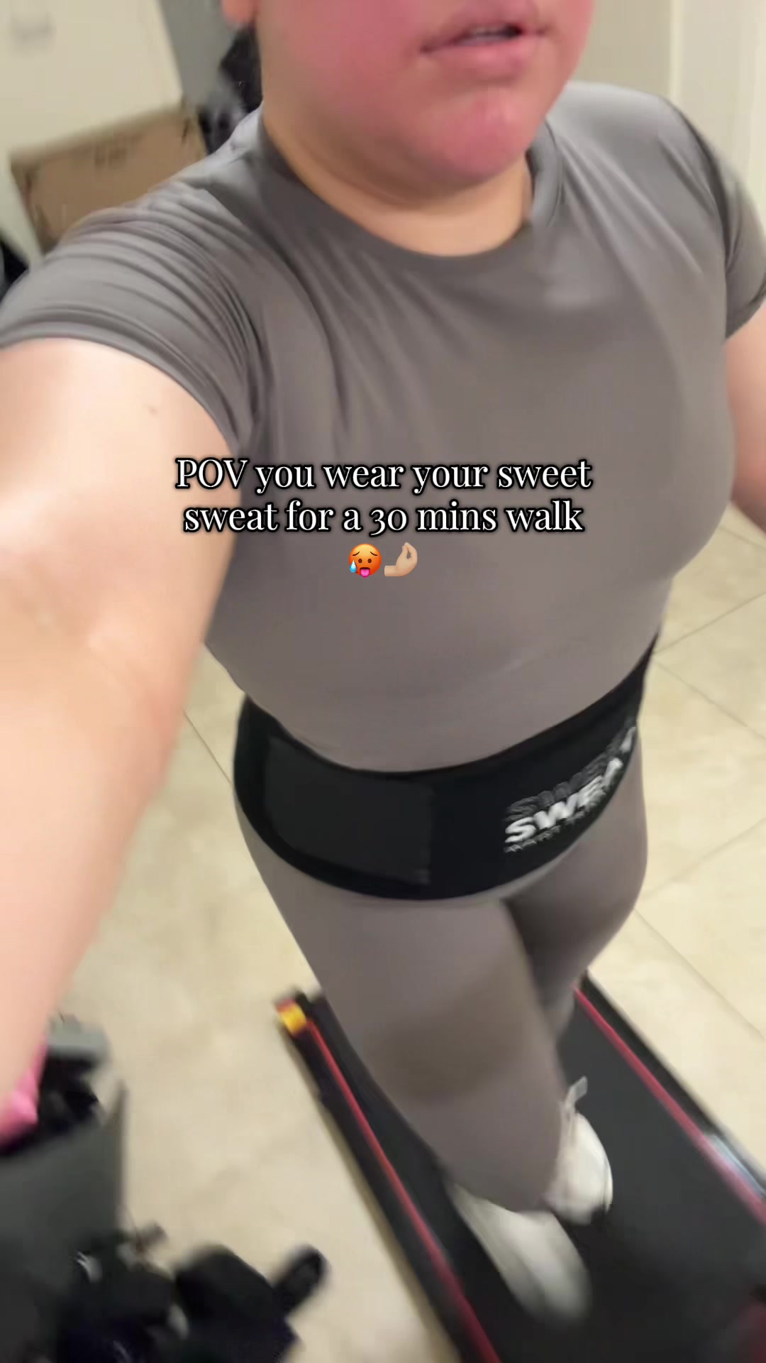 TikTok post by @soybritta_ for Sweet Sweat. Caption reads: @Sweet Sweat #sweetsweat #sweetsweatwaisttrainer....