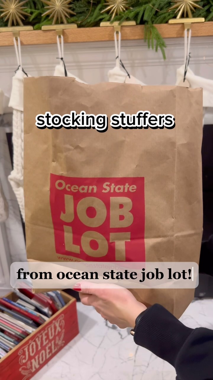 Instagram post by @caitlinonthecoast for Ocean State Job Lot Official. Caption reads: #sponsored
Stocking stuffers that won’t break the....