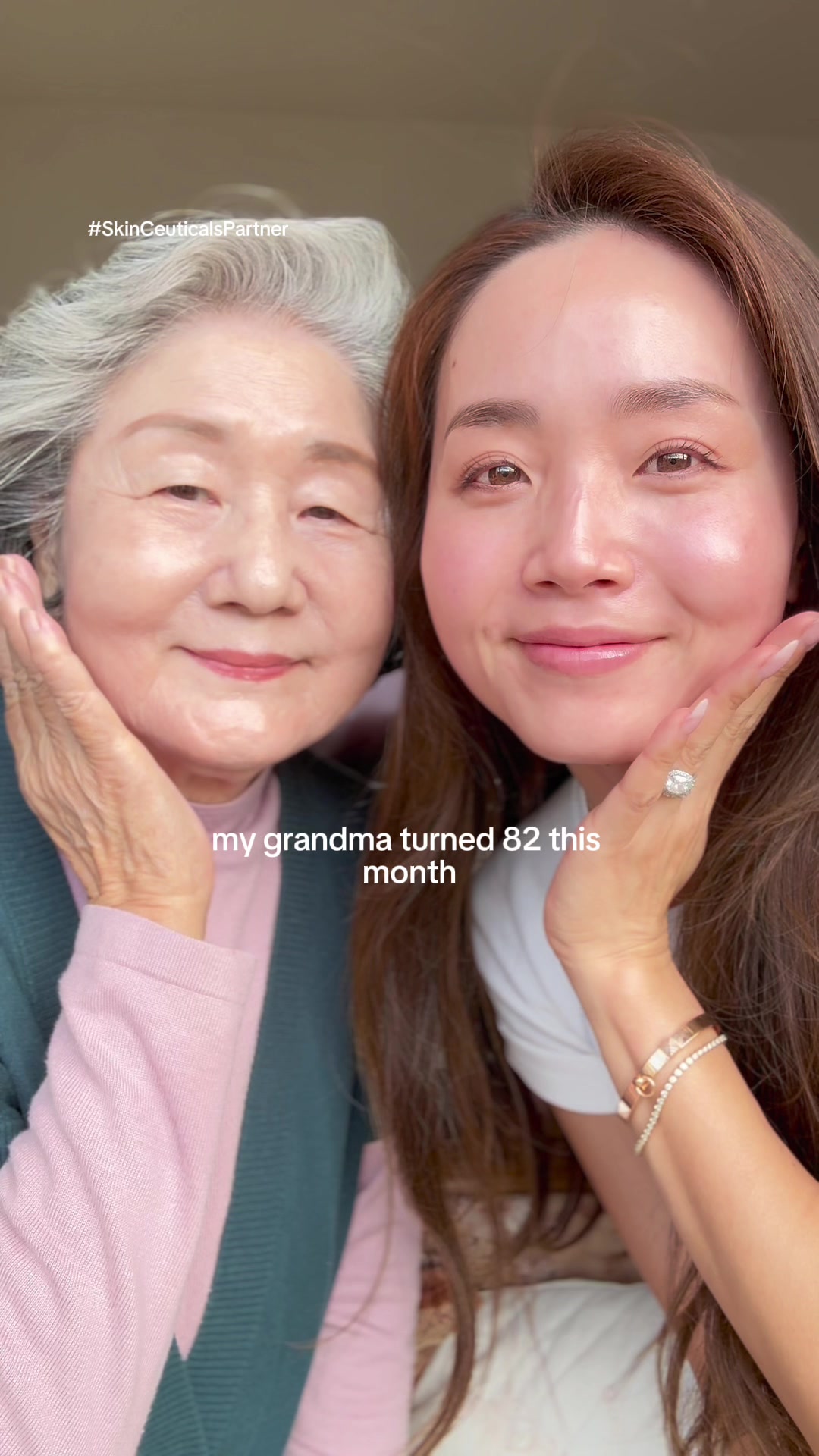 TikTok post by @yurileeeee for SkinCeuticals. Caption reads: #SkinCeuticalsPartner The best birthday gift for....