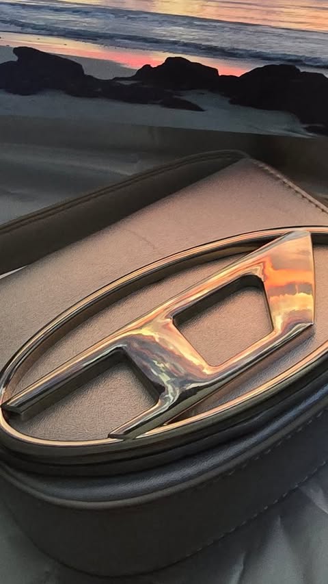 Instagram post by @neelima_artist for Diesel. Caption reads: "Carry style wherever you go. 💼✨ #DieselBag....