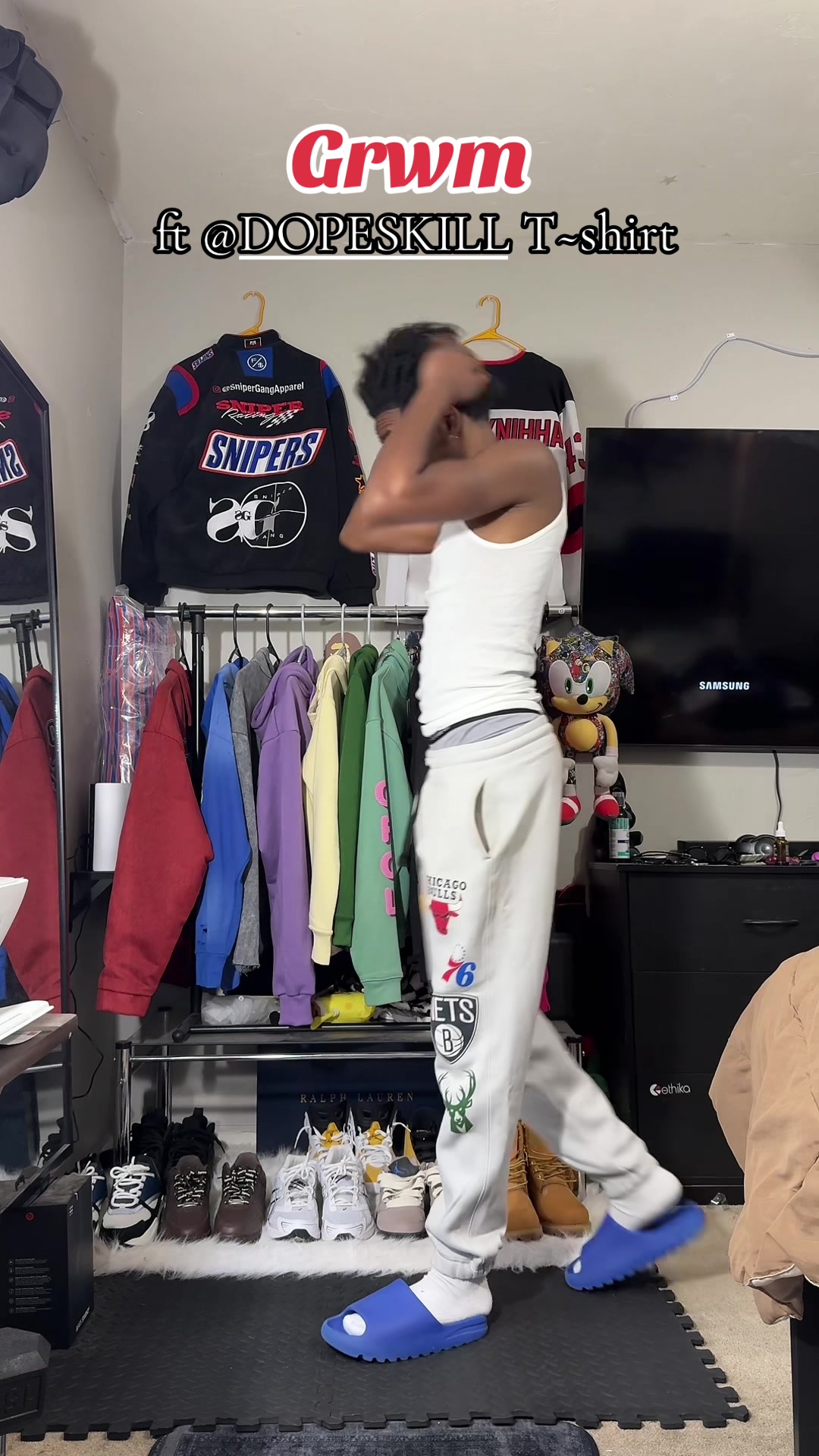 TikTok post by @lfn.chris for DopeSkill. Caption reads: [...] T-shirt for back to shool? shop with....