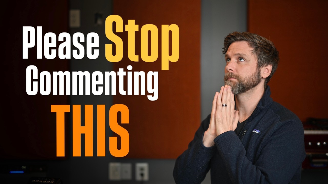 YouTube post by @AndrewChapmanCreative for Thomann. Caption reads: Apparently Everything I Do Is Wrong.