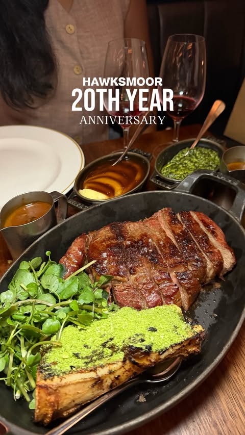 Instagram post by @whatscookin.ldn for Invyted. Caption reads: [...] it out! ⭐️ *AD @hawksmoorrestaurants....