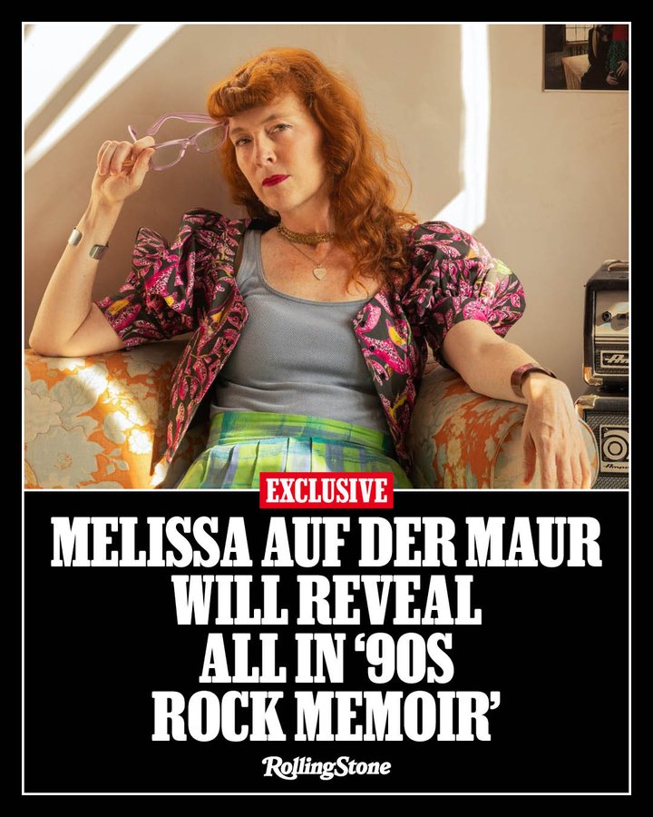 Instagram post by @xmadmx for Rolling Stone. Caption reads: Melissa Auf der Maur (@xmadmx), the veteran....