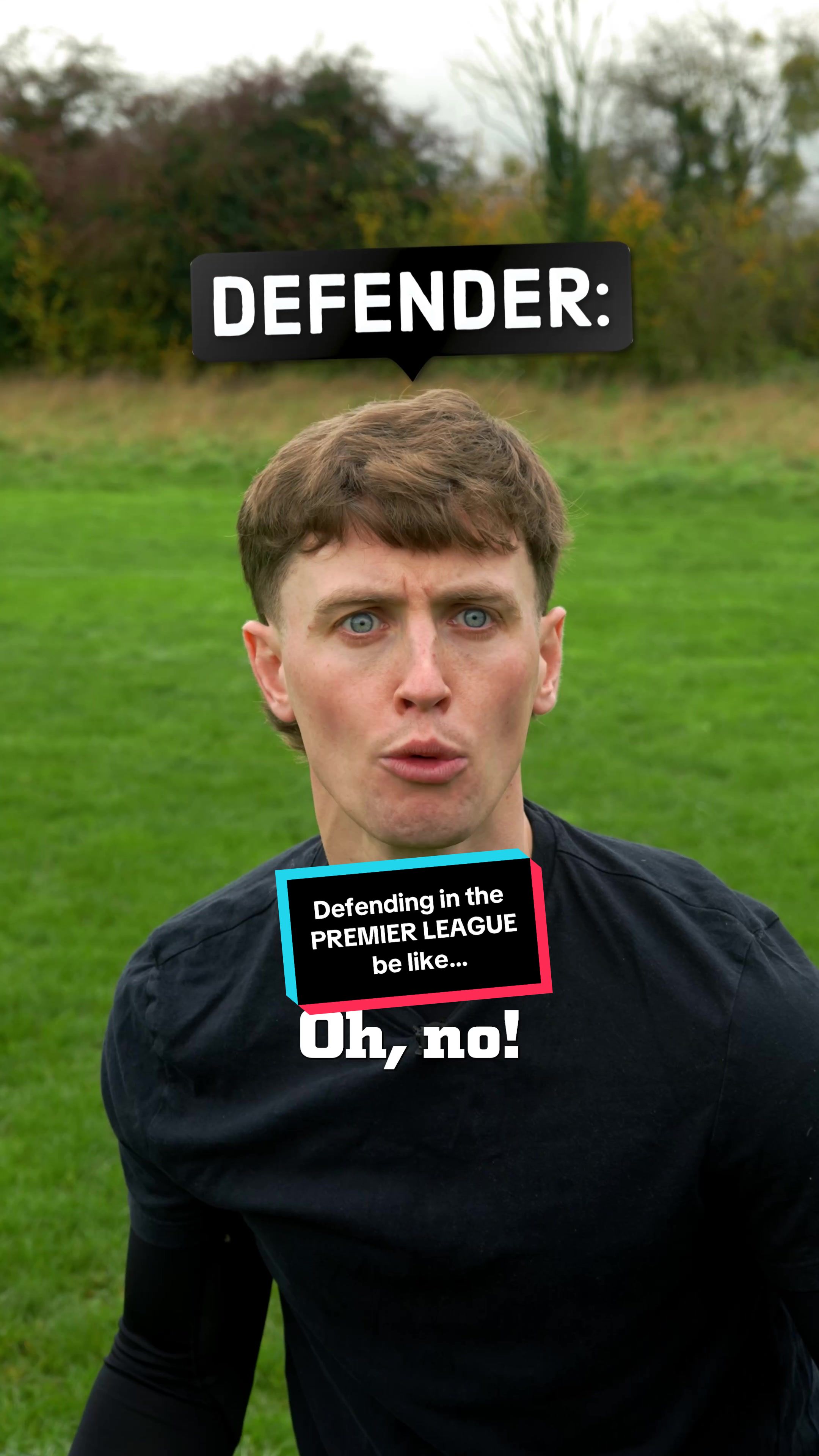 TikTok post by @augeyboyz for Premier League. Caption reads: AD | Defending in the @Premier League be like…....