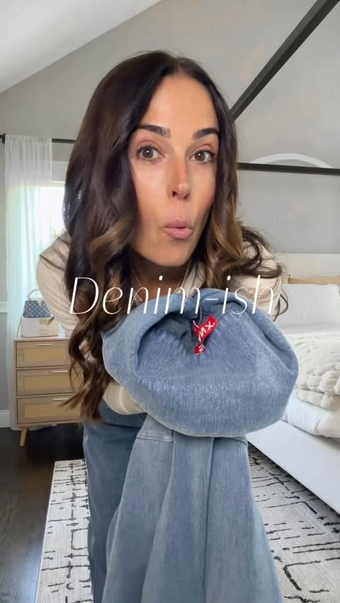Instagram post by @mrscasual for SPANX. Caption reads: SPANX just launched their new Denim-ish and [...].