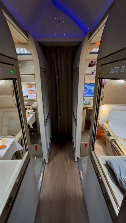 Instagram post by @traveldamonsway for Emirates. Caption reads: The Game Changer in the Sky 

@emirates....