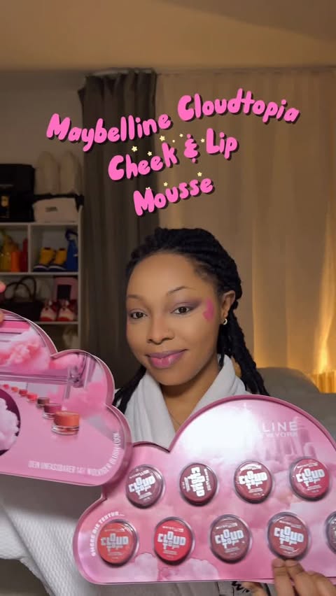 Instagram post by @_kendimbae for Maybelline New York DE. Caption reads: The new @maybelline_de Cloudtopia Cheek & Lip....