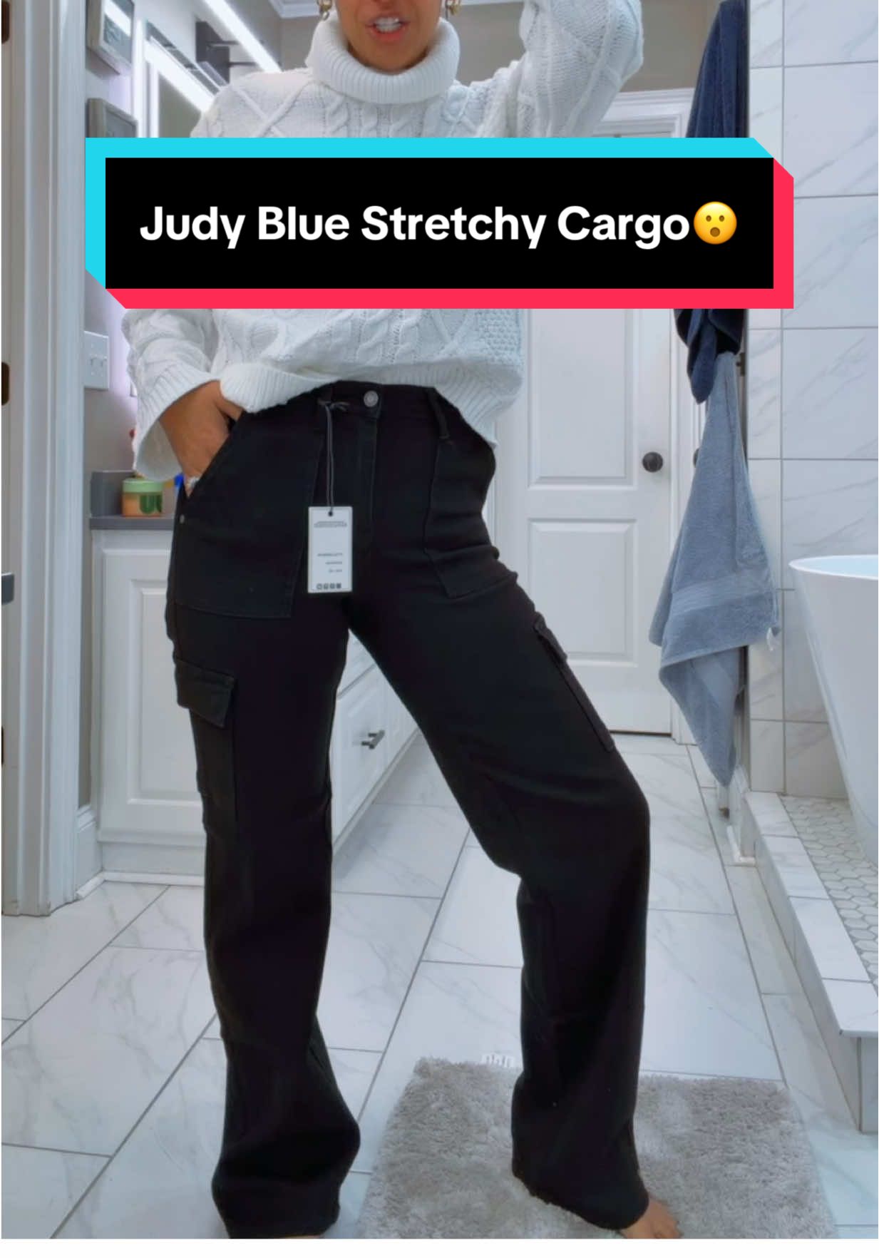 TikTok post by @annisha_vsg_tanksley0 for Glamour Modern Fashion. Caption reads: [...] cargos I’ve seen🖤🖤🖤🖤🖤🖤 @Glamour Modern....