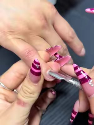 TikTok post by @kenzi.ecreates for MelodySusie. Caption reads: How to prep: @MelodySusie #harlingentx #nailtech....