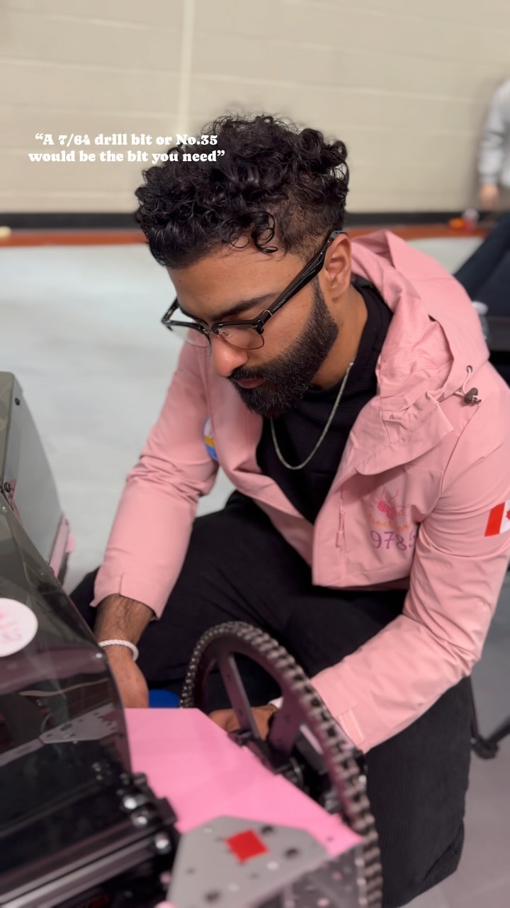 Instagram post by @noeen_kashif for Lucyd. Caption reads: [...] with us to a Robotics Comp with our new....